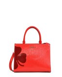 Červená kabelka v materiálu saffiano