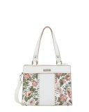 Bílá kabelka s floral vzorem